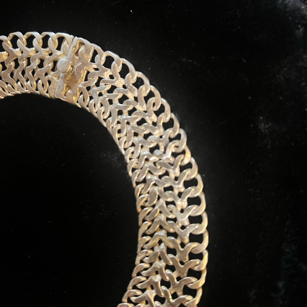 Sterling Vintage Mexico Silver Necklace - Picture 8 of 8